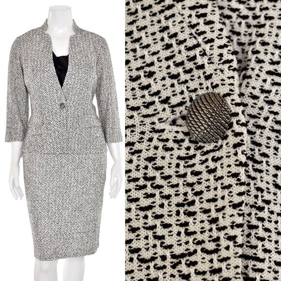 St. John Dresses & Skirts - NWT St. John Knits 2Pc Jacket & Skirt Suit in White/Caviar sz 12